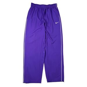 Nike Dri-FIT Track Pants Wide Leg Mens Large Purple New Zippered Cuffs 535635